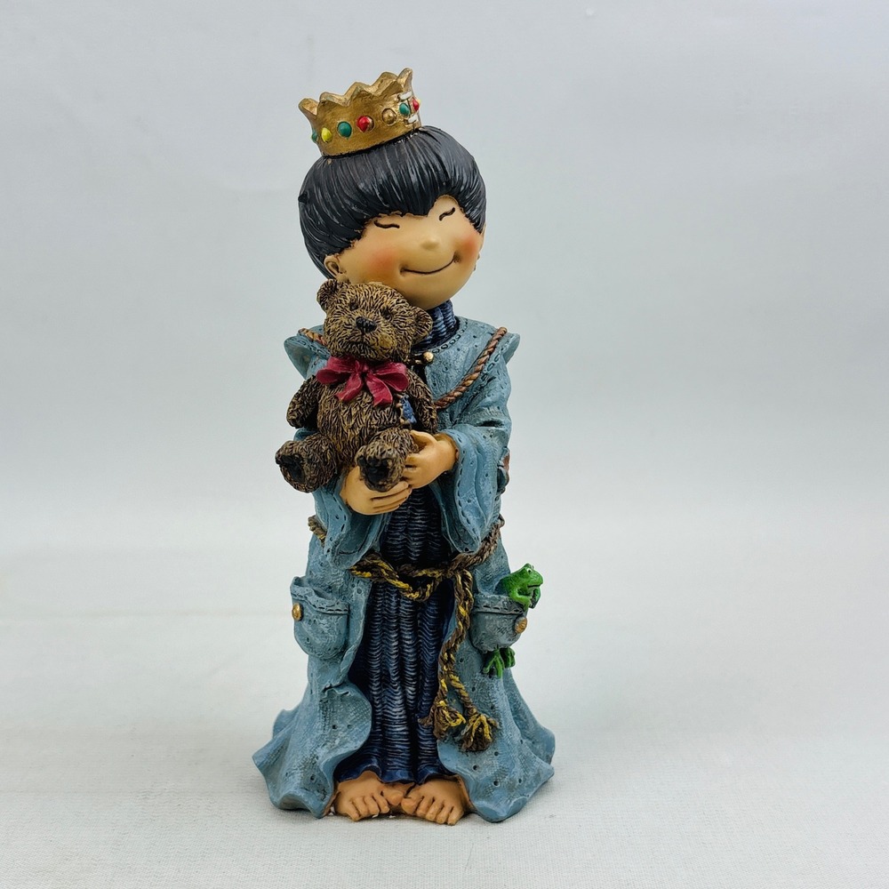 Button Jar Kids Christmas Pageant Figure Wise Man Teddy Bear Gift Sandy Tuzinski